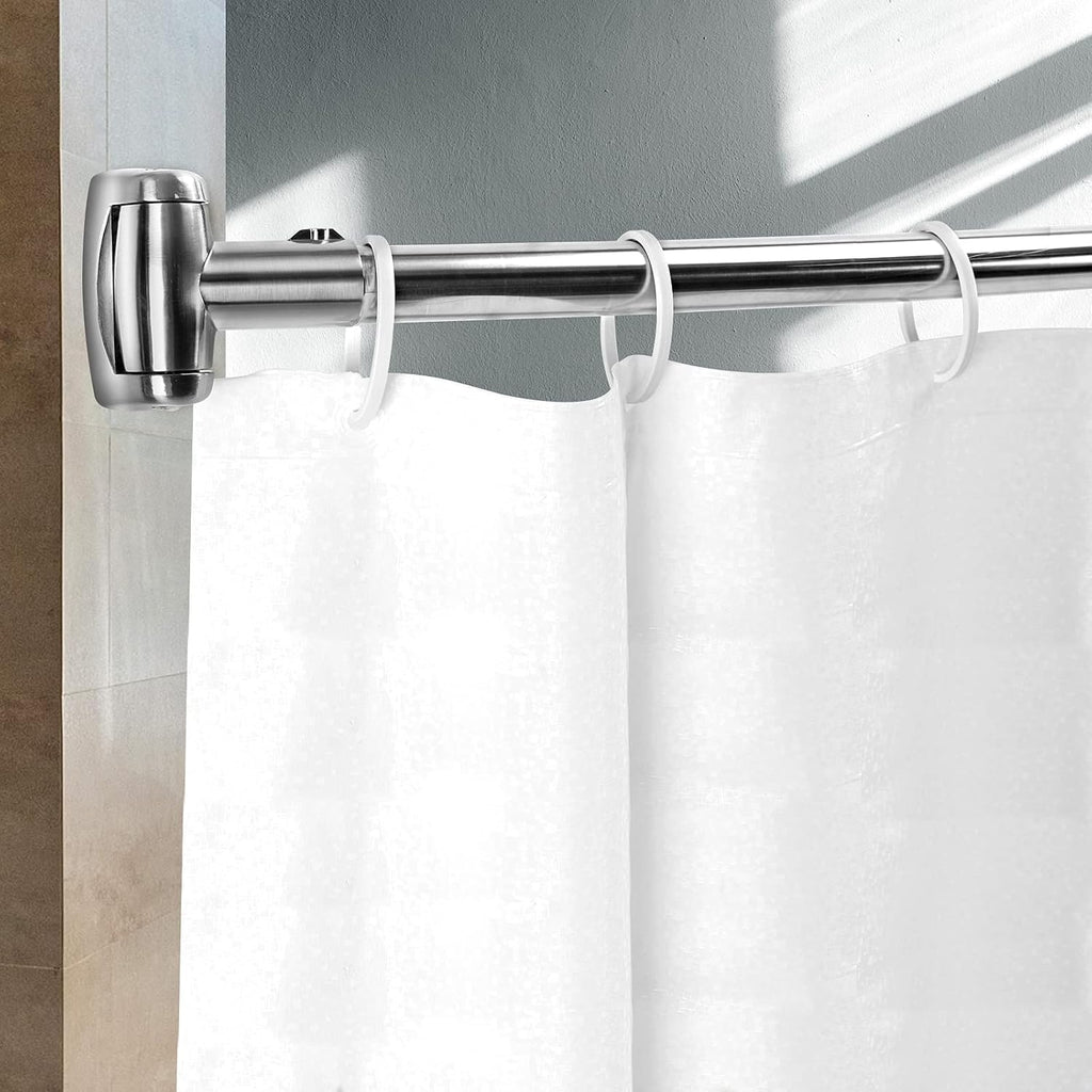 Chrsouly Curved Shower Curtain Rod, Heavy Duty, Adjustable 42-72 inch