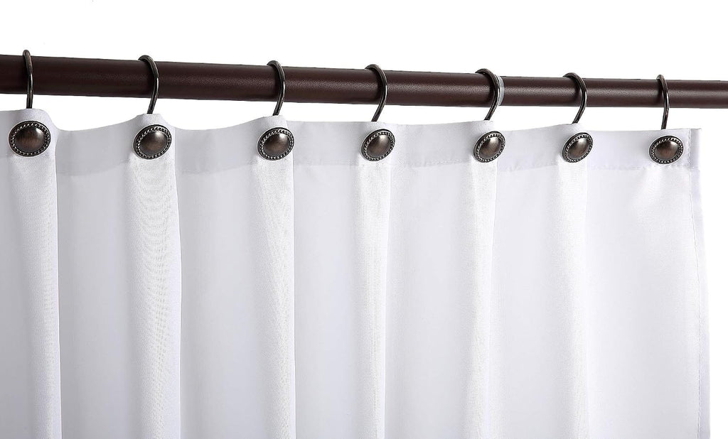 CHICTIE Bronze Shower Curtain Hooks,Oil Rubbed Decorative Shower Rings,Set of 12 Rust Resistant Shower Hooks Hangers for Bathroom Curtains Rods(Oil-Rubbed Bronze)