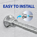 Chrsouly Shower Curtain Rod, 31-76 Inch Adjustable Tension Shower Rod