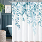 Gibelle Sage Green Eucalyptus Shower Curtain, Floral Print, 72x72