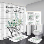 Nkzply 4 Pcs Black Marble Shower Curtain Sets with Rugs Gold Bathroom Set