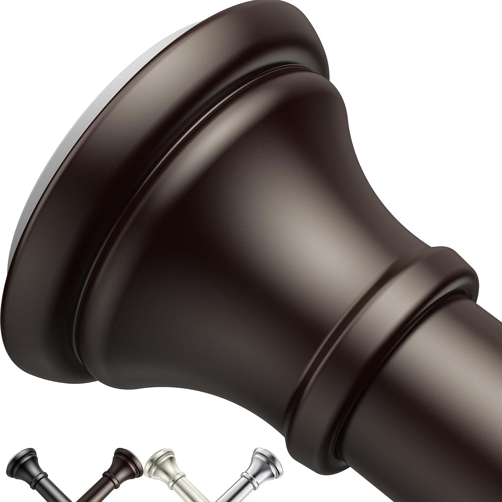 Oil Rubbed Bronze Tension Shower Curtain Rod – Adjustable 18-79 Inches, Fits 20-78 Inch Spaces (Ideal for 72" Wide Bathrooms), Rust Resistance Adjustable Durable Spring No Drilling