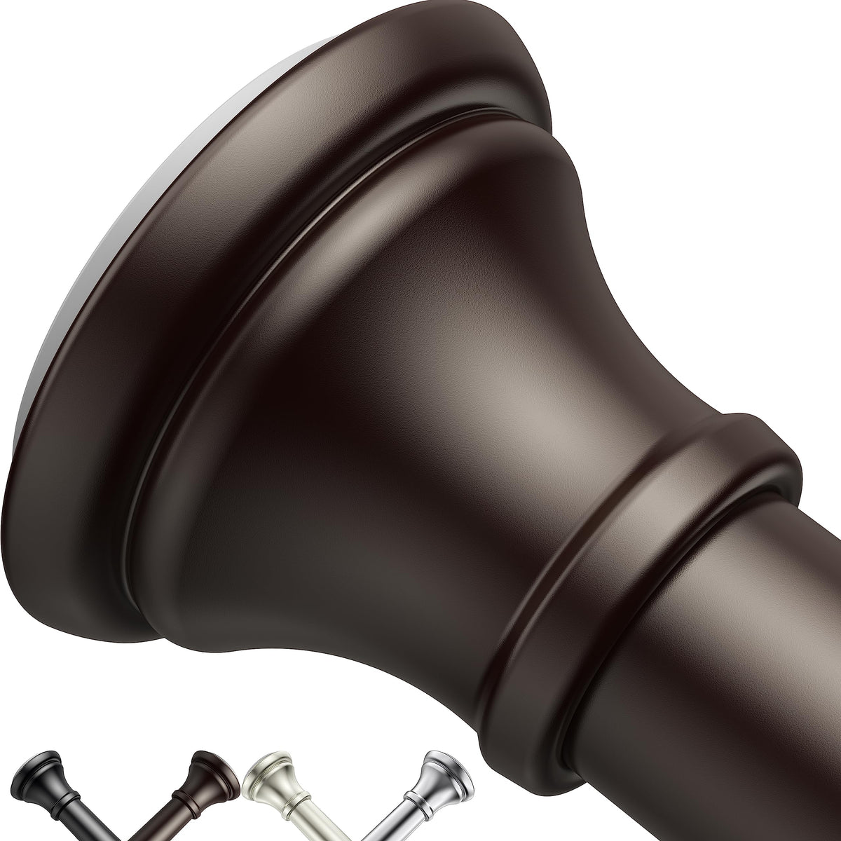 Oil Rubbed Bronze Tension Shower Curtain Rod – Adjustable 18-79 Inches, Fits 20-78 Inch Spaces (Ideal for 72" Wide Bathrooms), Rust Resistance Adjustable Durable Spring No Drilling