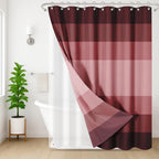 3 in 1 Shower Curtain and Liner,72 x 72 inch, Striped Grey