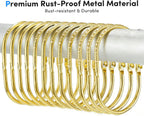 Shower Curtain Hooks Rings - ELWEY Shower Curtain Hooks Rust Proof