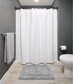 iDesign Curved Metal Shower Curtain Rod, Adjustable Customizable Curtain Rod for Bathtub, Stall, Closet, Doorway, 41-72 Inches, Matte Black,79077