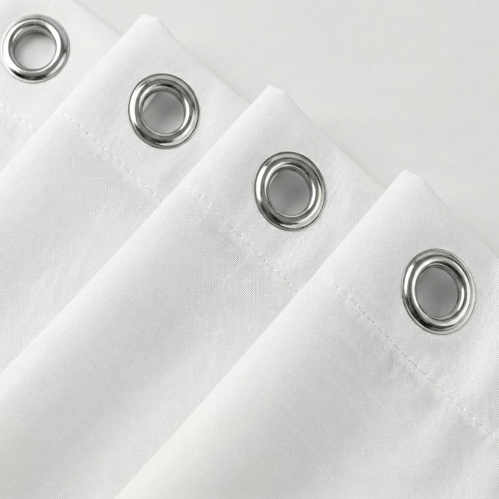 Waterproof Fabric Shower Curtain Liner, TPU Coated, PEVA-Free & Odorless, Hotel Quality, 3 Magnets, Rust-Proof Metal Grommets, Machine Washable, White, 72x72 Inch