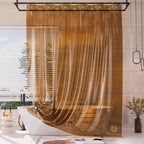 AmazerBath Heavy Shower Curtain Liner, 100% EVA Clear Green Heavy Duty Luxury Soft Shower Curtain and Liner 2-in-1, 72x72 Plastic Weighted Shower Liner, 12 Rustproof Grommets & 3 Heavyweight Stones