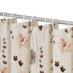 Gibelle Blue Yellow Watercolor Floral Fabric Shower Curtain, 72x72