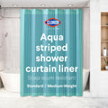 Clorox Shower Curtain Liner & Hooks, Premium Lightweight Flexible Waterproof 4g PEVA for Bathroom with Weighted Magnets, Standard Size 70" x 72", Frosty 1 Pack
