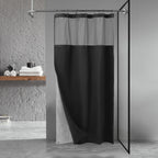 N&Y HOME Stall Waffle Weave Shower Curtain with Snap-in Liner White 36x72