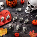 Jetec 12 Pcs Halloween Skull Shower Curtain Hooks, for Bathroom Home Decor