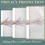 No Hook Shower Curtain or Liner, Standard Size 71 x 74, Pebble