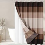 3 in 1 Shower Curtain and Liner,72 x 72 inch, Striped Grey