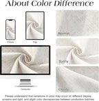 Naturoom Linen Shower Curtain 72 Inch Long for Bathroom Beige 1 Panel