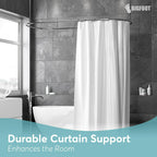 BigFoot Shower Curtain Hooks, Stainless Steel, Rust-Resistant, Easy Install