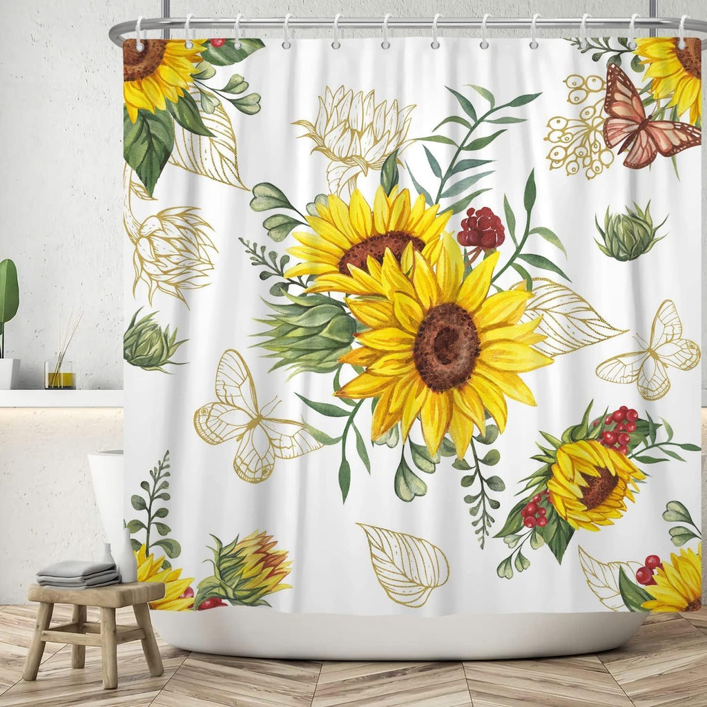 AWERT Blue Marble Shower Curtain - Waterproof for Bathroom Decor, Printed Washable With Hooks, 72x72 Inch