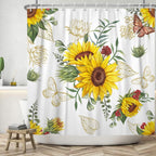 AWERT Blue Marble Shower Curtain - Waterproof for Bathroom Decor, Printed Washable With Hooks, 72x72 Inch