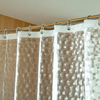 NTBAY EVA Shower Curtain Liner, 72 x 72, 6 Gauge, Clear Water Cube