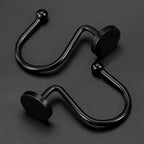 CHICTIE Black Shower Curtain Hooks, 12 Pieces, Metal, Shower Curtain Rings, Modern Decorative Design