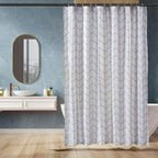 Amazon Basics Lightweight Super Soft Easy Care Microfiber Waffle Texture Shower Curtain , 72" x 72", White