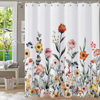 Shower Curtain Blue Eucalyptus Shower Curtains for Bathroom, Watercolor Leaf Shower Curtain Sets Waterproof Plant Shower Curtain Leaves Fabric Cloth Bathroom Curtains 72x72 inch with Hooks