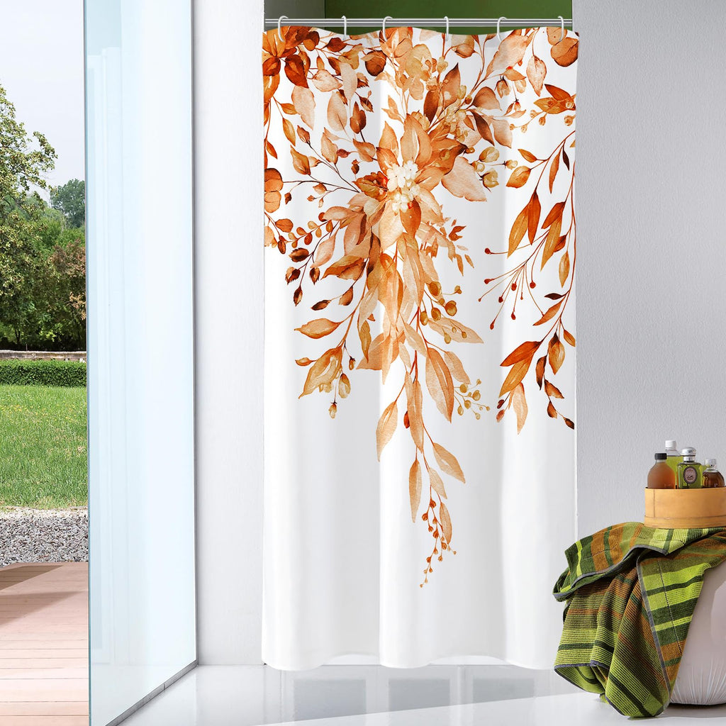Gibelle Sage Green Eucalyptus Shower Curtain, Floral Print, 72x72