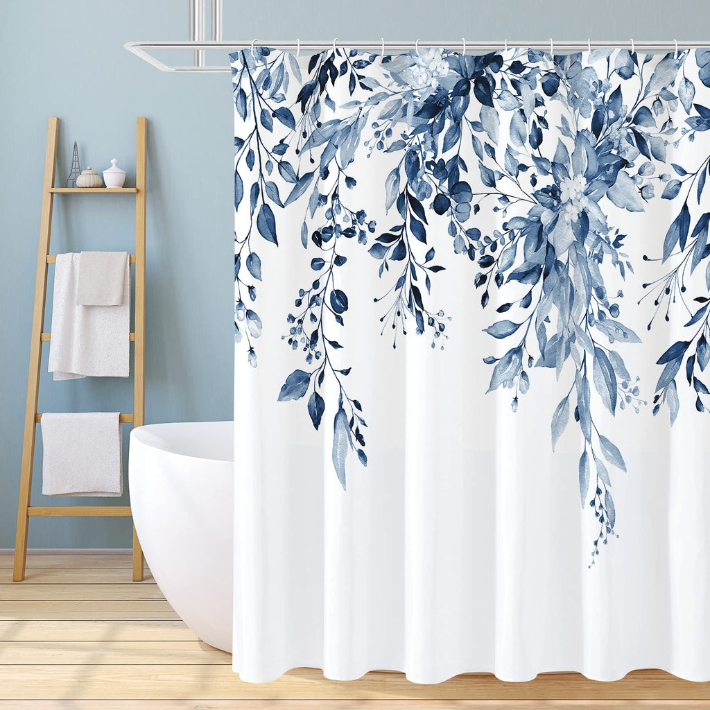 Gibelle Sage Green Eucalyptus Shower Curtain, Floral Print, 72x72