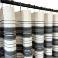 Serafina Home Nautical Striped Blue and White Fabric Shower Curtain: