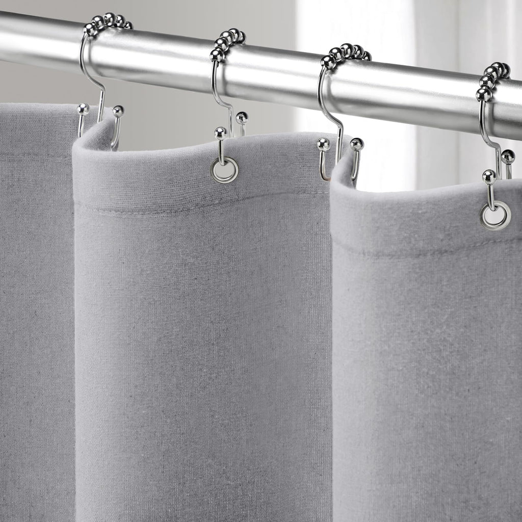 Linen Shower Curtain Beige Boho Cream Natural Cloth 72" W x 72" L