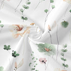 Gibelle 3 in 1 Sage Green Watercolor Floral Shower Curtain Liner Set, 72x72