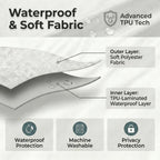 Waterproof Fabric Shower Curtain Liner, TPU Coated, PEVA-Free & Odorless, Hotel Quality, 3 Magnets, Rust-Proof Metal Grommets, Machine Washable, White, 72x72 Inch