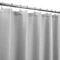 Barossa Design Waffle Weave Extra Long Shower Curtain White, 72x84