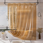 AmazerBath Heavy Shower Curtain Liner, 100% EVA Clear Green Heavy Duty Luxury Soft Shower Curtain and Liner 2-in-1, 72x72 Plastic Weighted Shower Liner, 12 Rustproof Grommets & 3 Heavyweight Stones