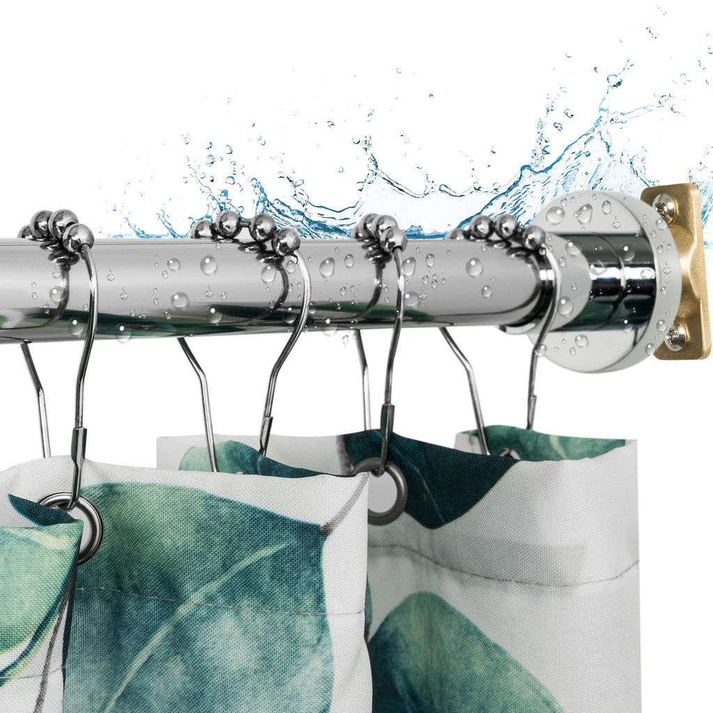 Artiwell Heavy Duty Shower Rod, Adjustable Shower Curtain Rod, Expandable 47-84 Inch, Permanent Mount Shower Rod, Never Rust Stainless Steel For Window Curtain and Closet, Brushed Nickel