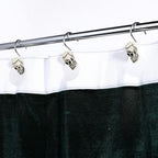 Jetec 12 Pcs Halloween Skull Shower Curtain Hooks, for Bathroom Home Decor
