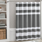 Madison Park Spa Waffle Shower Curtain for Bathroom, 72 x 72, Grey