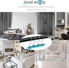 Aqua Diamond Crystal Bling Shower Curtain Hooks Rings for Bathroom,12PCS