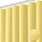 Dynamene Waffle Shower Curtain 256 GSM Heavy Duty Fabric 72"x72" Sage Green