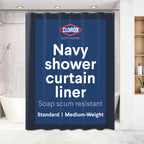 Clorox Shower Curtain Liner & Hooks, Premium Lightweight Flexible Waterproof 4g PEVA for Bathroom with Weighted Magnets, Standard Size 70" x 72", Frosty 1 Pack