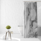 Shower Curtains Grey Marble Shower Curtain for Bathroom 72 X 72 Inch