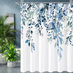 Gibelle Sage Green Eucalyptus Shower Curtain, Floral Print, 72x72