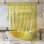 AmazerBath Heavy Shower Curtain Liner, 100% EVA Clear Green Heavy Duty Luxury Soft Shower Curtain and Liner 2-in-1, 72x72 Plastic Weighted Shower Liner, 12 Rustproof Grommets & 3 Heavyweight Stones