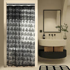 Ivory Lace Shower Curtain 72x72, Vintage Shabby Chic with Attached Valance