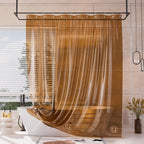 AmazerBath Heavy Shower Curtain Liner, 100% EVA Clear Green Heavy Duty Luxury Soft Shower Curtain and Liner 2-in-1, 72x72 Plastic Weighted Shower Liner, 12 Rustproof Grommets & 3 Heavyweight Stones