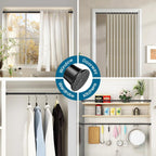 AIZESI Tension Rod 24-46 inch, Tool-Free No Drill Spring Curtain Rod, Black