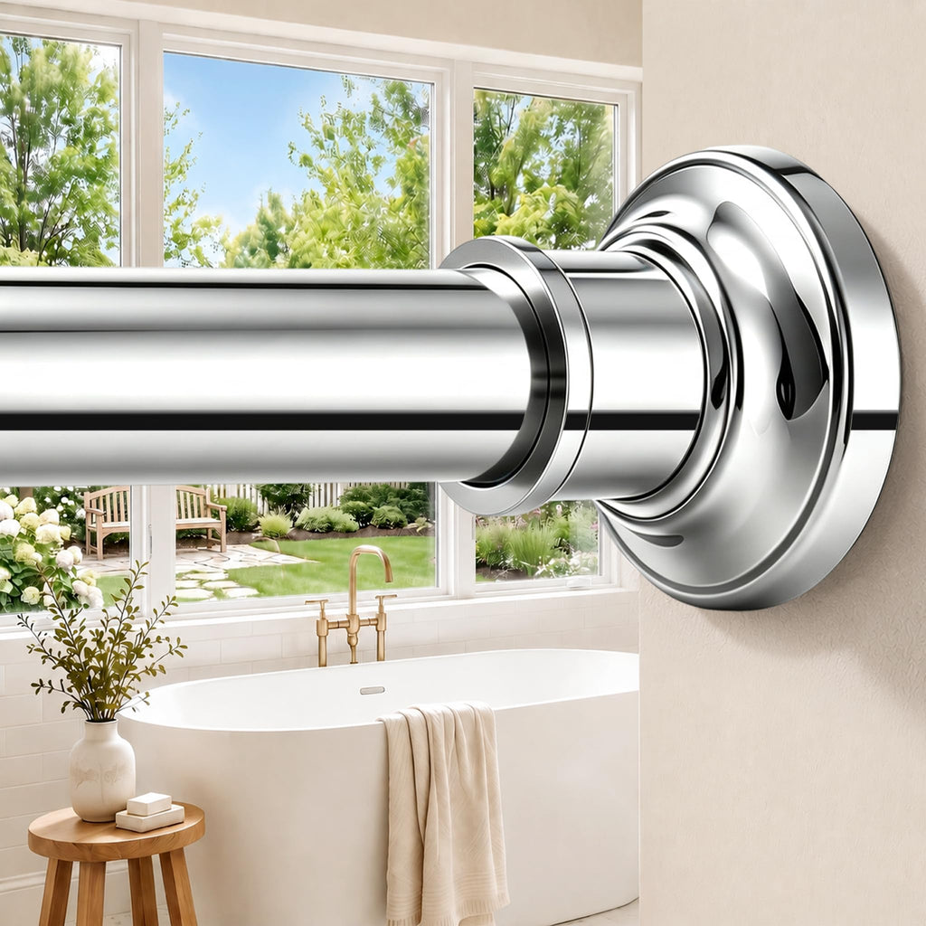 Black Long Curtain Rod Tension Shower Curtain Rods 30 to 120 inch