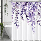 Gibelle Sage Green Eucalyptus Shower Curtain, Floral Print, 72x72