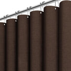 BTTN Beige Linen Textured Waterproof Cloth Shower Curtain Set, 72x72, Cream
