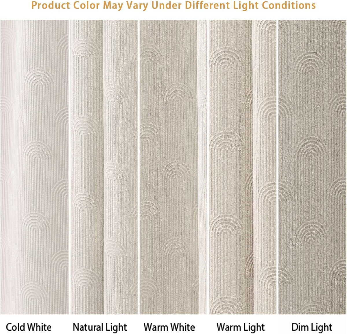 Ivory Boho Cotton Shower Curtain Arch,72" W x 72" L